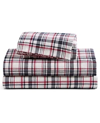 Tommy Hilfiger Printed Flannel -Pc. Sheet Set