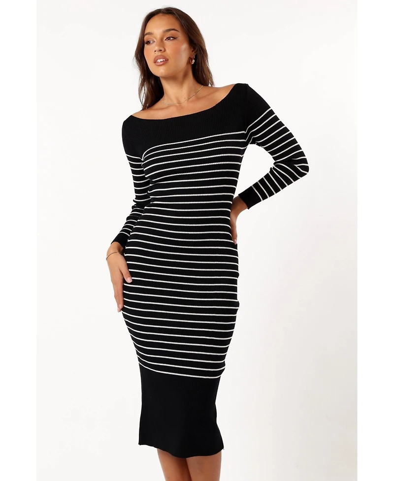 Petal and Pup Womens Baxtor Off The Shoulder Midi Dress