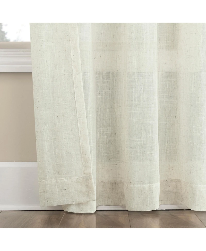 No. 918 Wescott Linen Blend Sheer Tab Top Curtain Panel