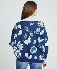 Driftwood Women's Toggle X Floral Long Sleeve Cardigan