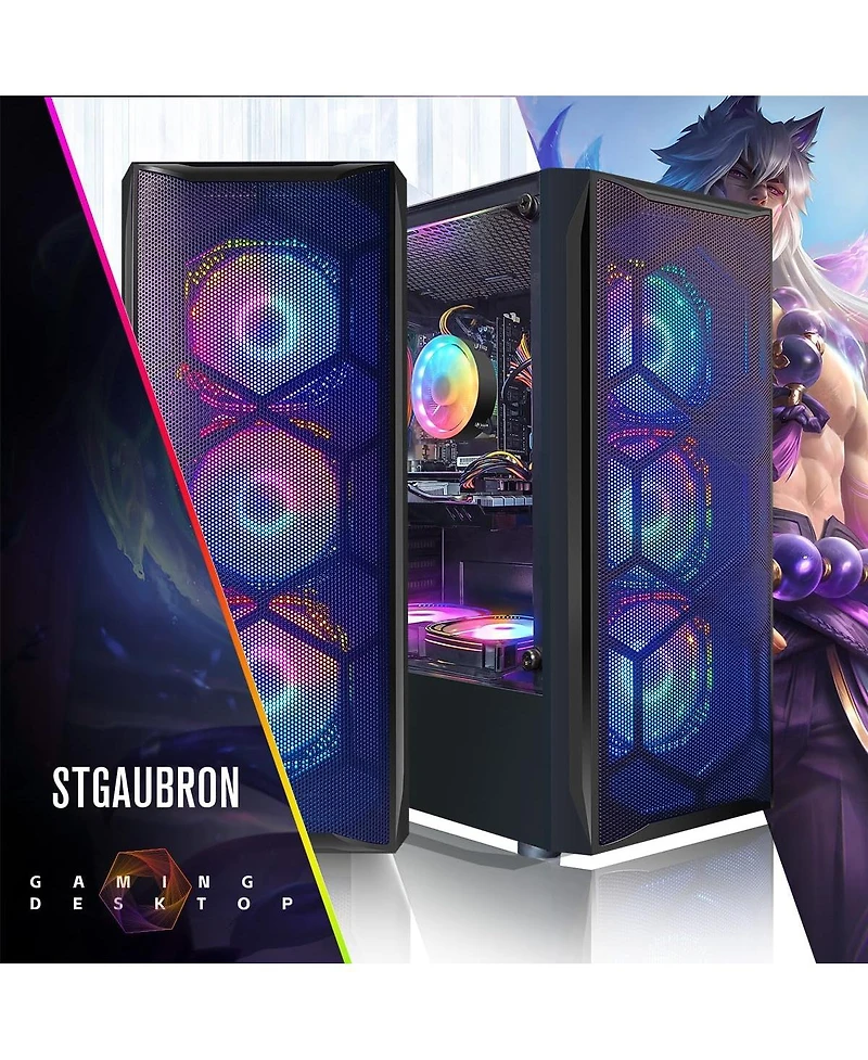 Ipason Gaming Desktop Pc - Radeon Rx 580 8GB GDDR5, Intel Core i7 , 16GB Ram, 1TB Ssd, 600M WiFi, Bluetooth 5.0, 6x Rgb Fans, Windows 10 Home