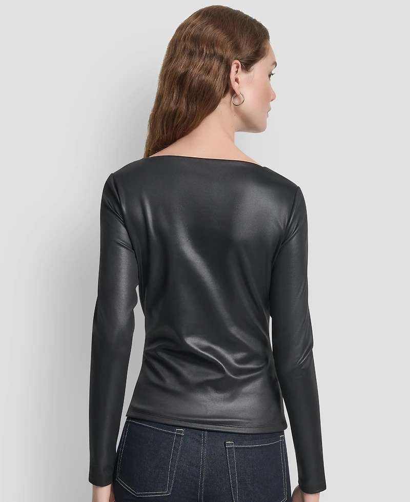 Dkny Women's Glazed Long Sleeves Top