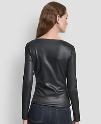Dkny Women's Glazed Long Sleeves Top