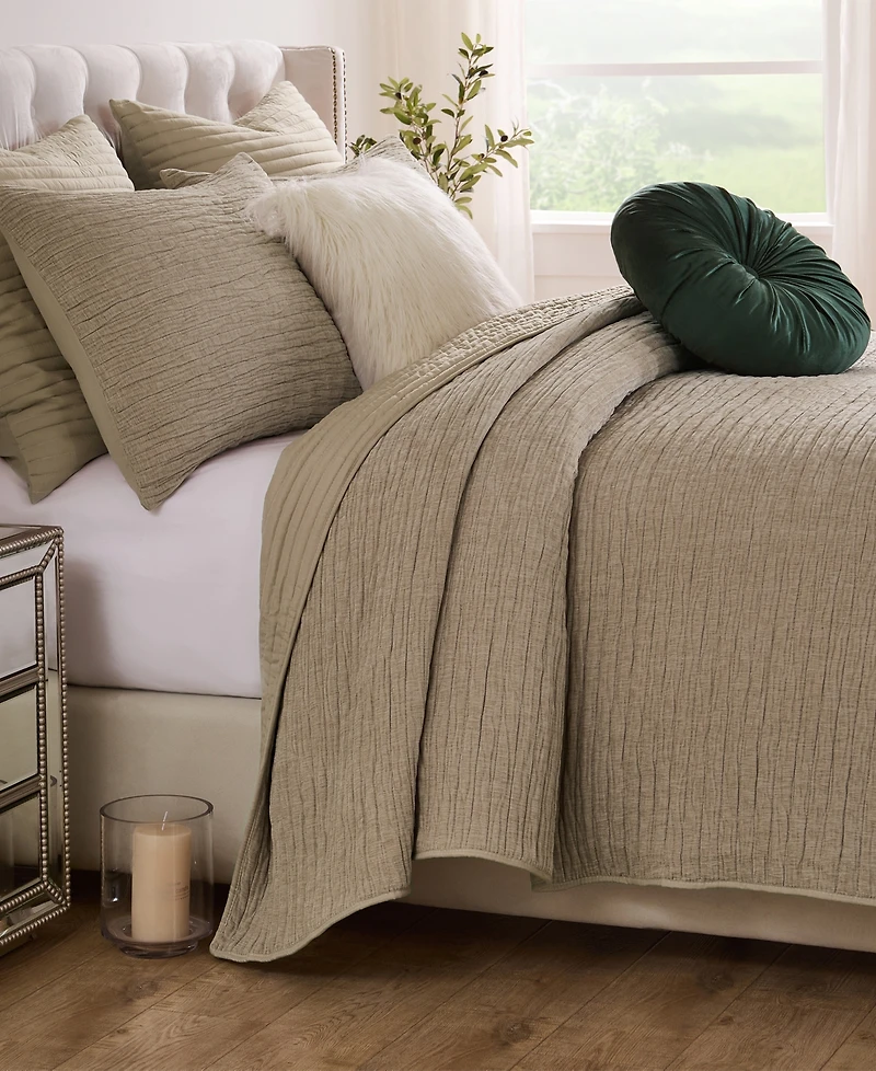 Greenland Home Fashions Velvet Crush Textured 3-Pc. Quilt Set