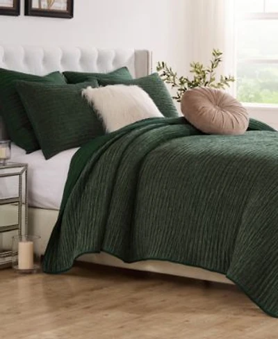 Greenland Home Fashions Velvet Crush Textured Quilt Sets