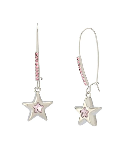 Betsey Johnson Faux Stone Star Dangle Earrings