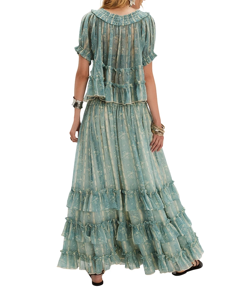 Free People Women's Morning Mist Top and Maxi Skirt Set