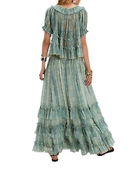 Free People Women's Morning Mist Top and Maxi Skirt Set