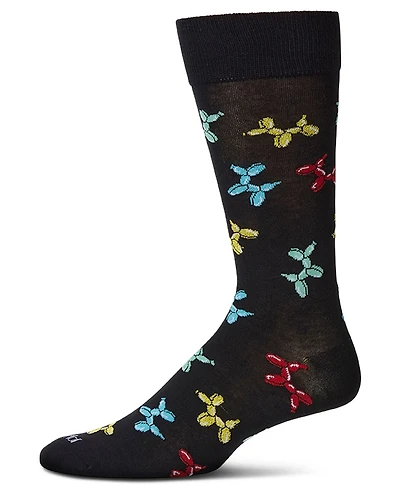 MeMoi Men's Balloon Animals Crew Socks