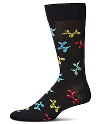 MeMoi Men's Balloon Animals Crew Socks