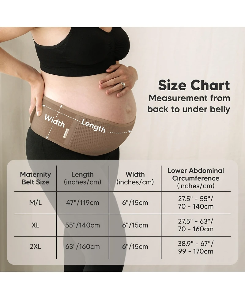 KeaBabies Maternity Belly Band for Pregnancy, Soft & Breathable Pregnancy Support Belt