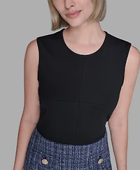 Karl Lagerfeld Paris Women's Multi Textured Twofer Mini Dress