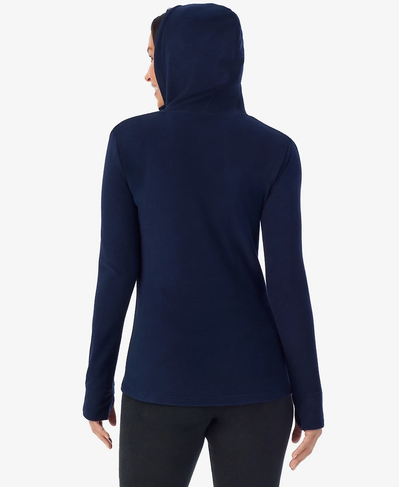 Cuddl Duds Women's Long Sleeve Half-Zip Hoodie