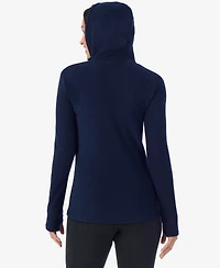 Cuddl Duds Women's Long Sleeve Half-Zip Hoodie