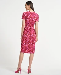 Isaac Mizrahi Women's Ruched Waist Midi Dress