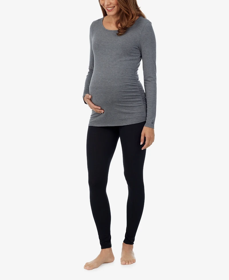 Cuddl Duds Maternity Ballet Neck Long Sleeve Top