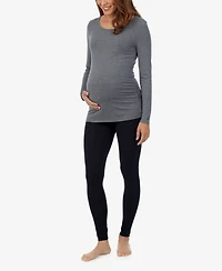 Cuddl Duds Maternity Ballet Neck Long Sleeve Top
