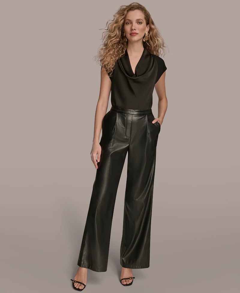 Donna Karan New York Women's Pull On Wide Leg Pants