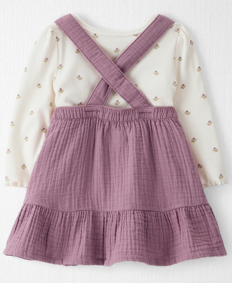 Little Planet by Carter's Baby Girls 2-Piece Organic Sleeveless Jumper Dress and Top Set