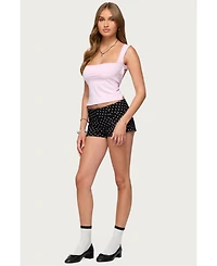Edikted Womens Fae Square Neck Open Back Top