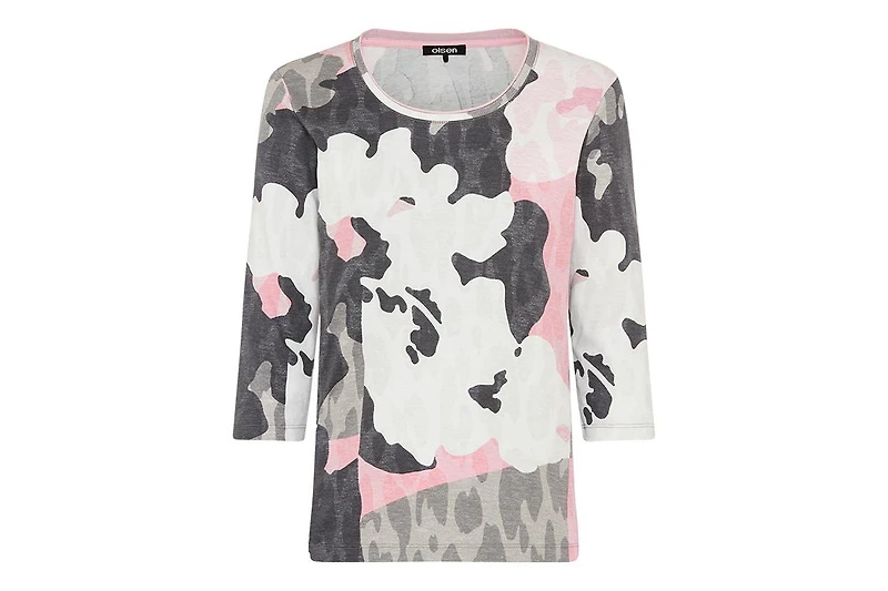 Olsen Women's 100% Cotton Printed T-Shirt