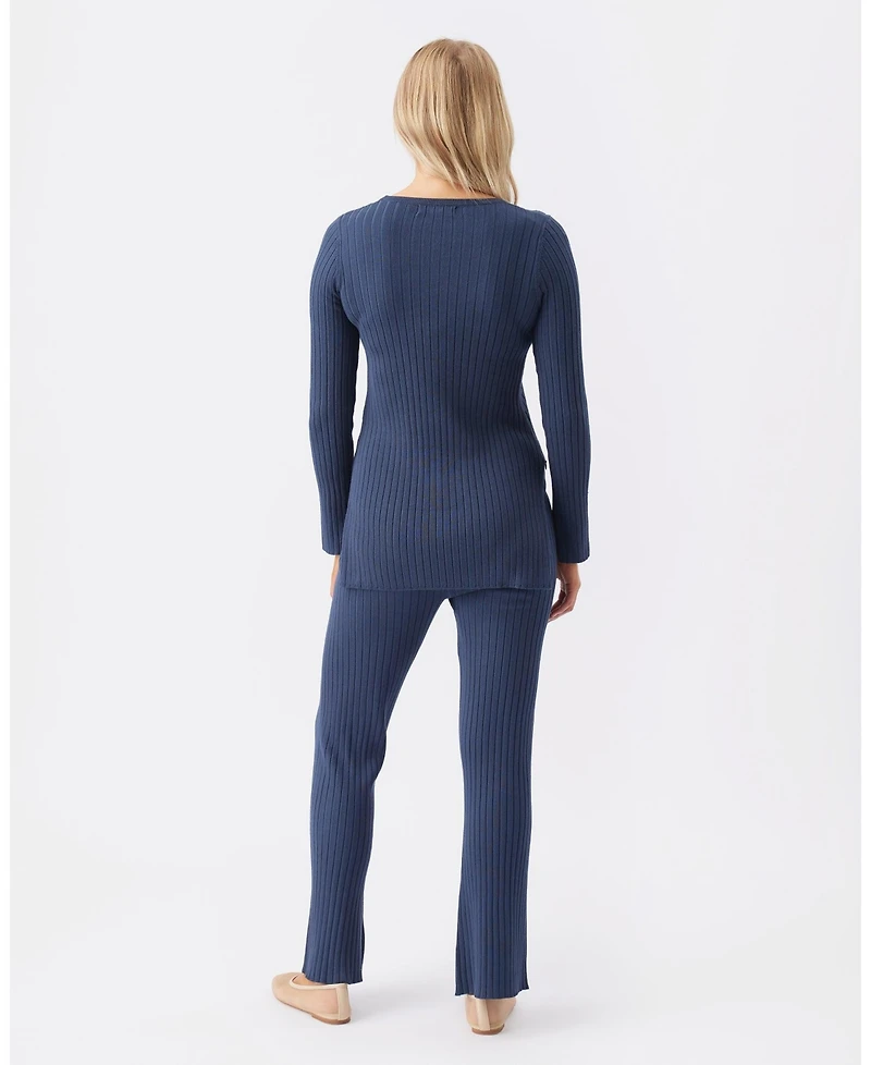 Ripe Maternity Stella Rib Nursing Knit French Navy - Comfortable Wear for Moms
