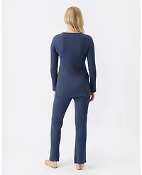Ripe Maternity Stella Rib Nursing Knit French Navy - Comfortable Wear for Moms