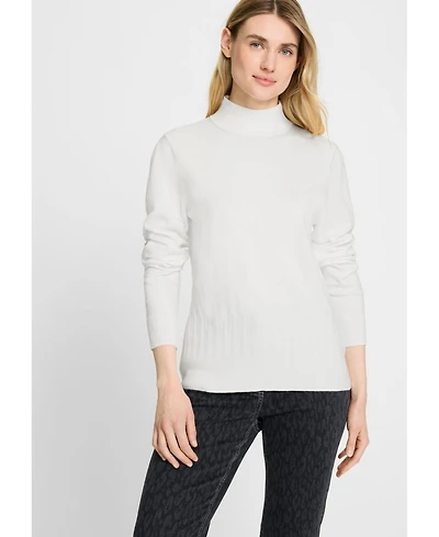 Olsen Solid Mock Neck Sweater