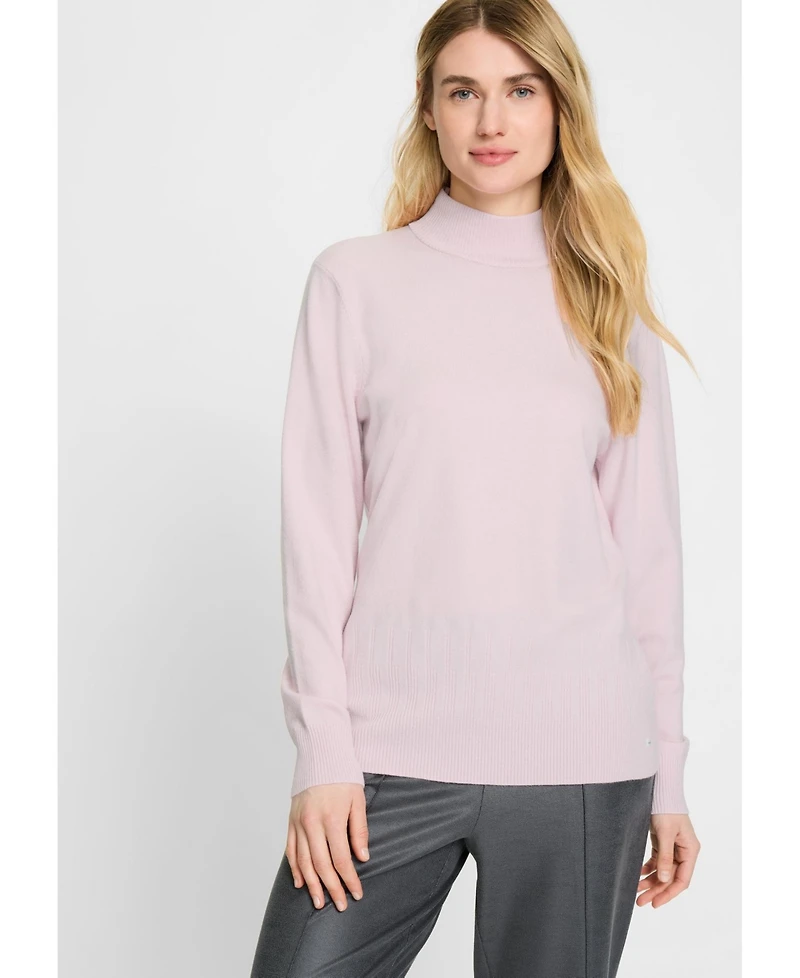 Olsen Solid Mock Neck Sweater