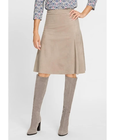 Olsen Women's Faux Suede A-Line Skirt