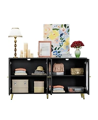 Casainc Freestanding Storage Accent Cabinet with Acrylic Doors