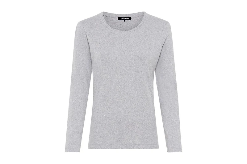 Olsen Women's Solid Long Sleeve T-Shirt