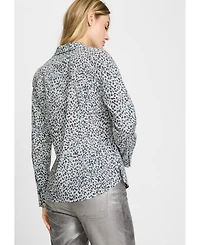 Olsen Women's Minimal Leopard Print Shirt