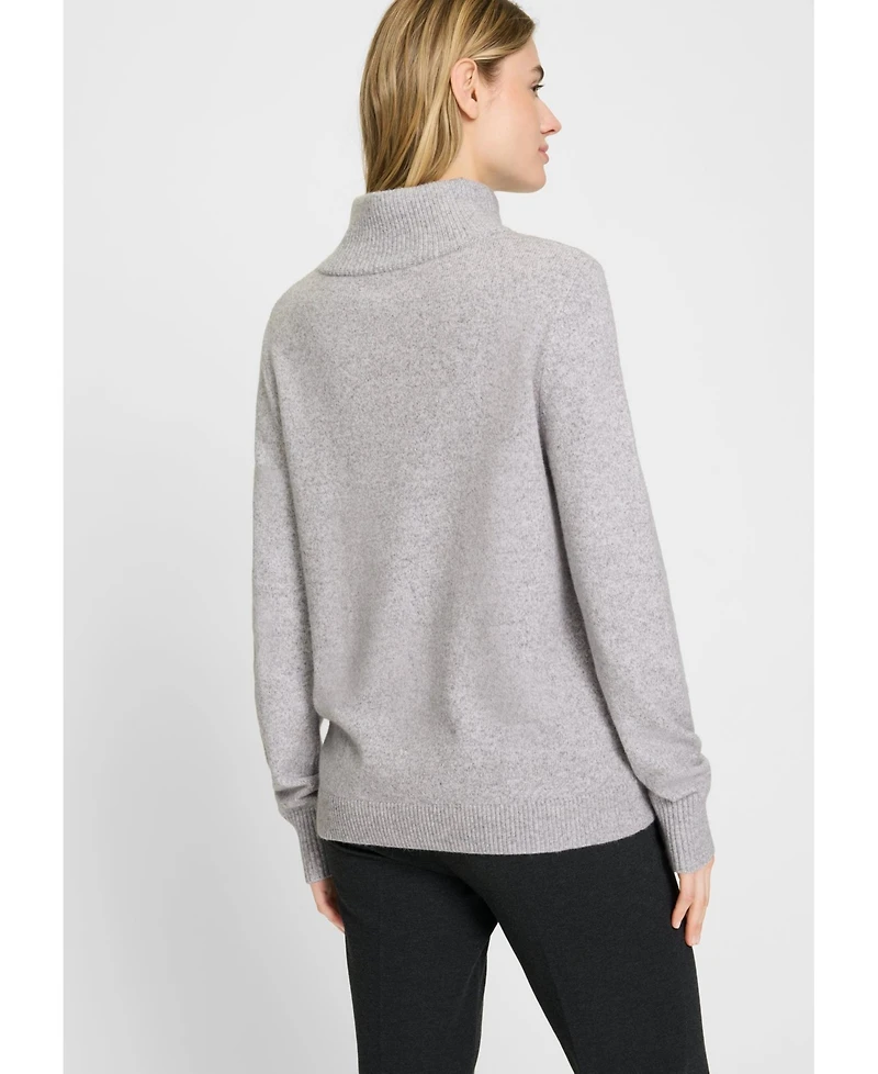 Olsen Women's 1/4 Zip Mock Neck Sweater
