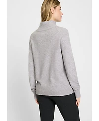Olsen Women's 1/4 Zip Mock Neck Sweater