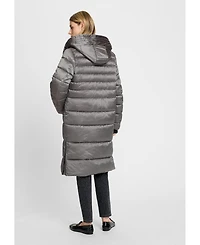 Olsen Women's Longline Hooded Puffer Coat