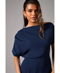 Coast Women's Petite Pleat Off The Shoulder Jumpsuit