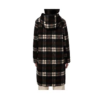 Bernardo Plaid Toggle Coat