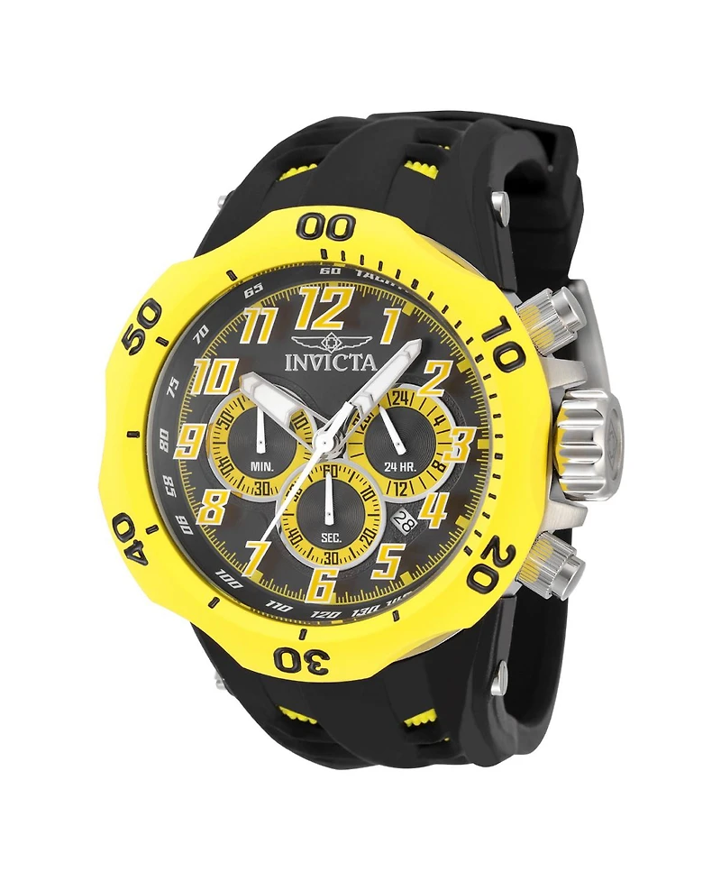 Invicta Men's 48236 Venom Quartz Chronograph Black, Yellow Dial Watch