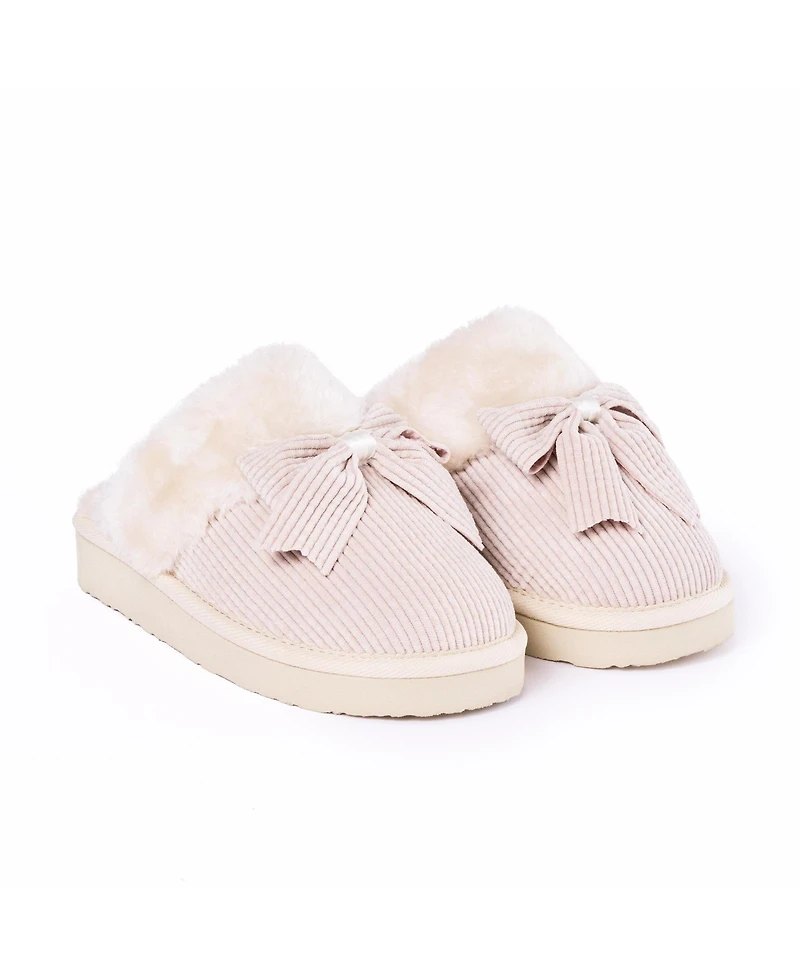 Minnetonka Women's Bow Scuff Slippers