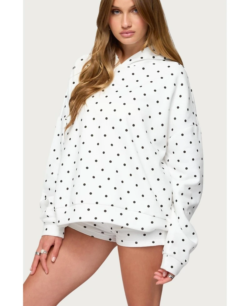 Edikted Women's Chelsie Polka Dot Hoodie