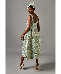 Coast Women's V-Neck Jacquard Midi Dress