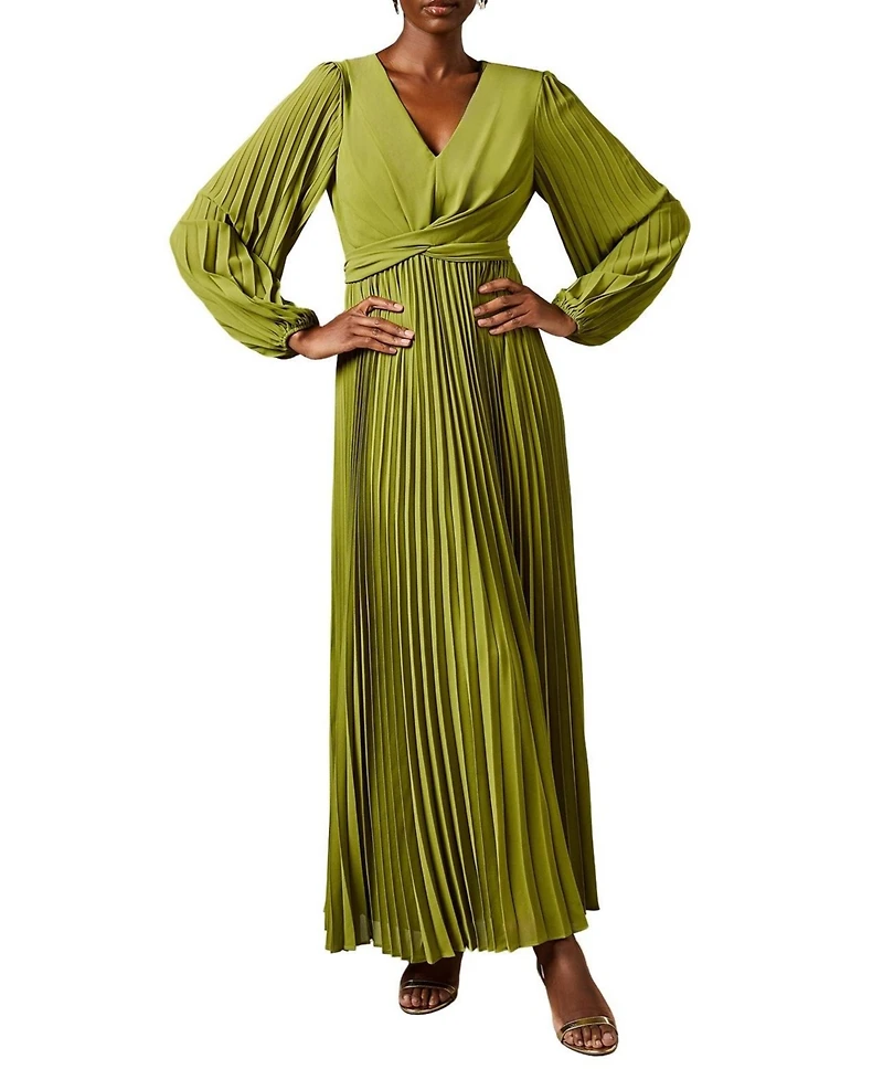 Coast Women's Pleated Wrap Front Dress
