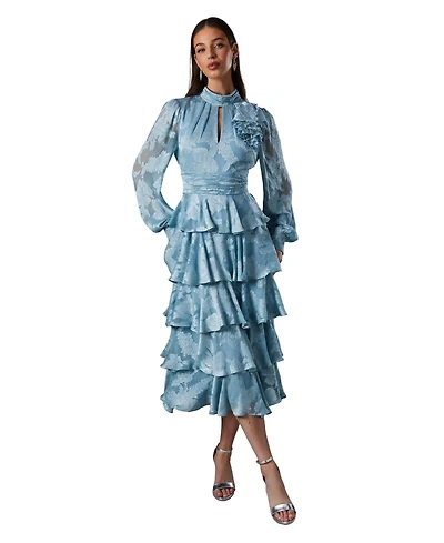 Coast Women's Jacquard Tiered Maxi Dress