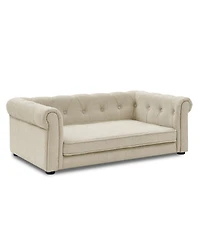 Aostirmotor Elevated Dog Sofa Bed Modern Design for Small Dogs Beige