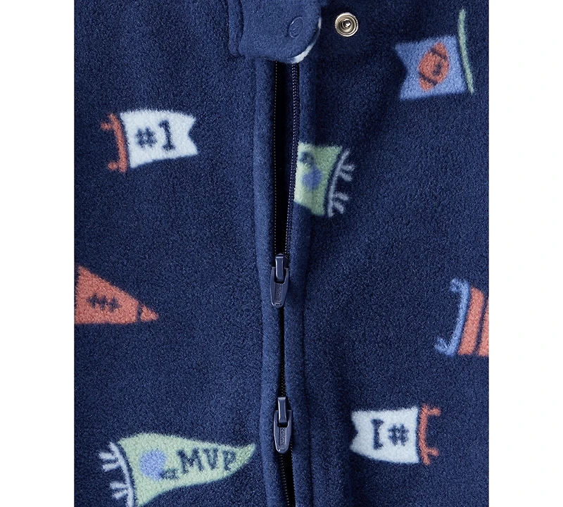 Carter's Baby Boys Sports Print Zip-Up Sleep and Play Coverall
