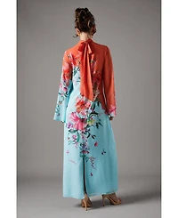Coast Women's Printed Tie Back Column Maxi Dress