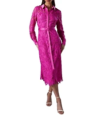 Coast Lace Long Sleeve Shirt Dress
