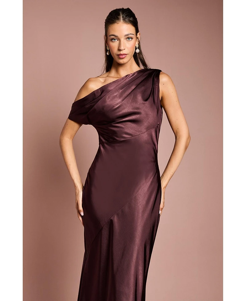 Coast Women's Satin One Shoulder Fishtail Maxi Dress