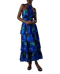 Coast Women's Tiered Halter Tie Neck Maxi Dress